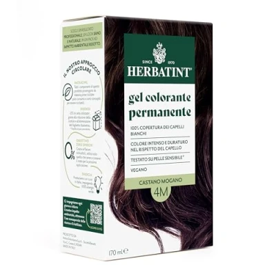 Abbildung von Herbatint 4M Permanentes Haarfärbe Gel für empfindliche Haut, 170 ml, ohne Ammoniak, 100% Abdeckung weißes Haar, mit 8 natürlichen Bio Extrakten