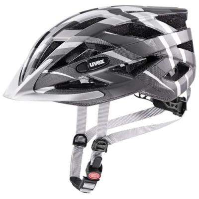 Abbildung von uvex air Wing cc Leichter Allround Helm für Damen und Herren individuelle Größenanpassung erweiterbar mit LED Licht Black Silver matt 56 60 cm