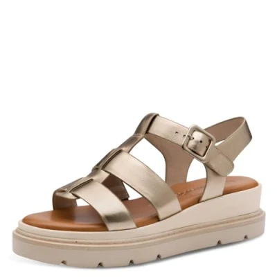 Abbildung von Tamaris Keilsandalette, Damen, Größe: 36, Bronce Schuhe