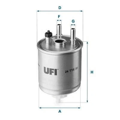 Abbildung von UFI 24.114.00 Kraftstofffilter Filtereinsatz 10 RENAULT: LAGUNA 3, Kangoo II Express, 3 Grandtour