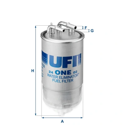 Abbildung von UFI 24.ONE.02 Kraftstofffilter Filtereinsatz 9,5 8 OPEL: Corsa D Hatchback