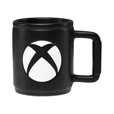 Abbildung von XBOX Logo Kaffeebecher Offiziell lizenziertes Gaming Teetasse für heiße Getränke, schwarze matte Oberfläche, neuartiges Geschenk Gamer, 400 ml (13,5 fl oz)