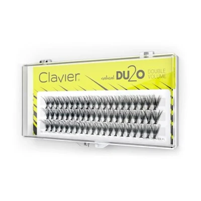 Abbildung von Clavier Künstliche Wimpern in Büscheln 20D 9 mm, C shape, Cluster Einzelne, Individual Lashes, DUO Double Volumen Falsche Wimper Ultravolumen, Silk Verlängerung, Natürliches, Clusterwimpern