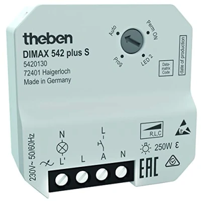 Abbildung von Theben 5420130 DIMAX 542 plus S I Unterputz Universaldimmer mit automatischer Lasterkennung Dimmschalter Dimmer Dimmen und Schalten von LEDs 230 V