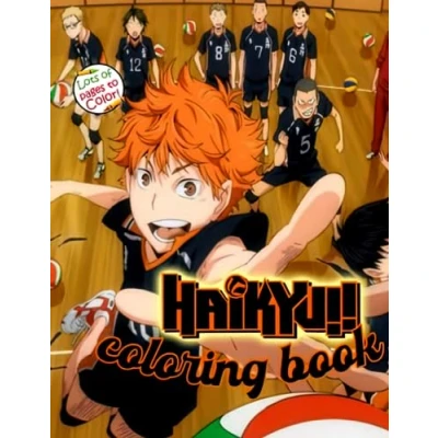 Abbildung von Haikyu!! Coloring Book: Volleyball Anime Books with High Quality Illustrations For teens And Adults