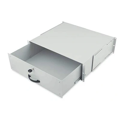Abbildung von DIGITUS Professional 3HE Dokumentenablage / Schublade, 19&quot; (485mm), abschließbar, Grau