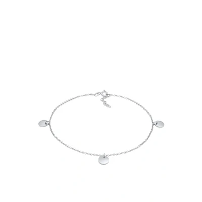 Abbildung von Elli Basic COIN Fußkettchen, Damen, Größe: 25, Silber