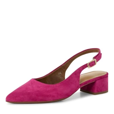 Abbildung von Tamaris Slingpumps, Blockabsatz, Abendschuh, Sommerschuh mit verstellbarem Riemchen