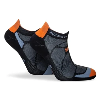 Abbildung von Hilly Marathon Fresh Socklet Minimum Cushioning Laufsocken Schwarz, Orange, Größe 47 48.5
