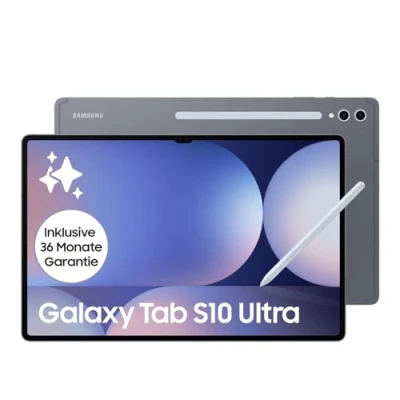 Abbildung von Samsung Galaxy Tab S10 Ultra AI Tablet, Android 12 GB RAM, 512 Speicher, AMOLED Display, Antireflexionsbeschichtung, Inkl. S Pen, WiFi , Moonstone Gray, 36 Monate Herstellergarantie