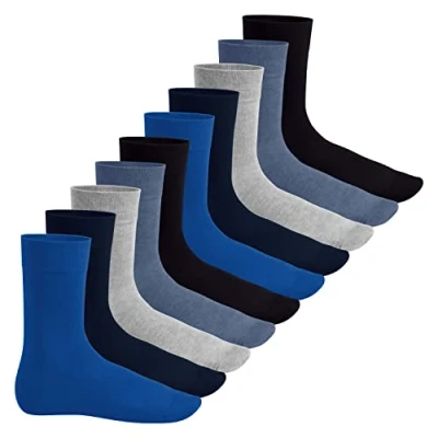 Abbildung von Footstar Herren &amp; Damen Baumwollsocken (10 Paar) Klassische Socken aus Baumwolle Everyday! Jeanstöne 47 50