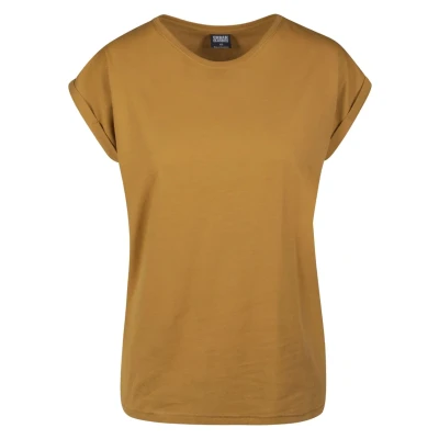 Abbildung von Urban Classics Extended Shoulder Tshirt basic, Damen, Größe: 3XL, Nut