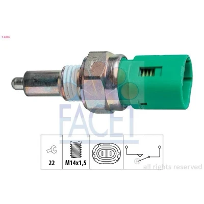 Abbildung von FACET 7.6096 Schalter, Rückfahrleuchte Made in Italy OE Equivalent RENAULT: SCENIC 2, MEGANE 1 Cabriolet, TWINGO DACIA: Logan I Saloon, Lodgy