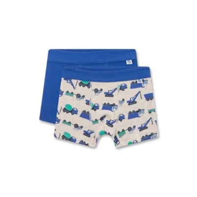 Abbildung von Sanetta Jungen Hipshorts (Doppelpack) beige &amp; blau Hochwertige und nachhaltige Unterhose für aus Baumwoll Mix. Inhalt: 2er Set Unterwäsche 092