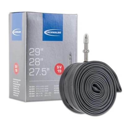 Abbildung von Schwalbe 1x Unisex Erwachsene Fahrradschlauch SV19 40/62 584/635 EK 40 mm Fahrradzubehör, schwarz, 27,5 29 Zoll