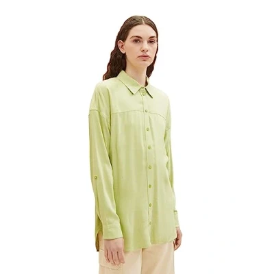 Abbildung von TOM Tailor Langarm Hemdbluse, Damen, Größe: 38, Uni