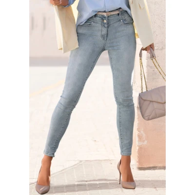 Abbildung von Lascana Jeans Skinny Fit, Damen, Größe: 36, Blue washed