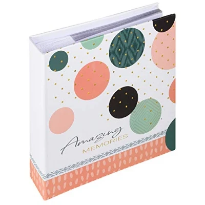 Abbildung von walther design Fotoalbum lachsrosa 200 Fotos 10 x 15 cm Memo Einsteckalbum Amazing Memories ME 486 R, Lachs