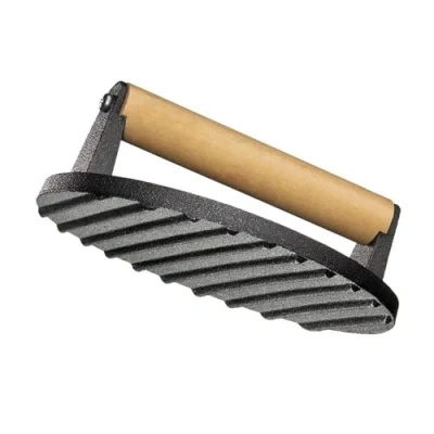 Abbildung von Küchenprofi BBQ Grillpresse 18 x 7,5cm 1kg Gusseisen Presse Griff aus Palisanderholz Fleischbeschwerer z.B. für Steak, Bacon, Schnitzel Bacon