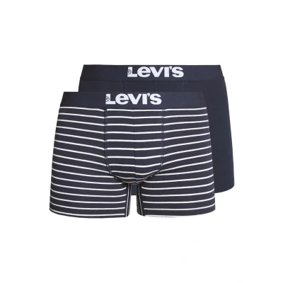 Abbildung von Levi&#039;s Vintage Stripe Boxer 2 PACK Panties, Herren, Größe: Small, Navy