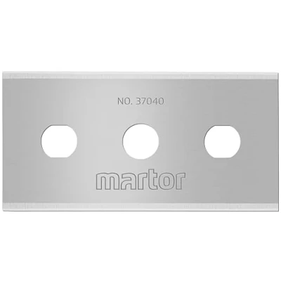 Abbildung von MARTOR Industrieklinge 10 Stück, Ersatzklingen Cuttermesser, Länge 43 mm, Breite 22 Klinge 2 seitig geschliffen, Nr. 37040