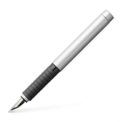 Abbildung von Faber Castell 148520 Füllfederhalter Basic Metall matt, Feder M, Silber, 1 Stück