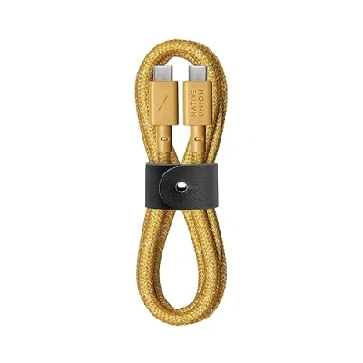 Abbildung von Native Union Type C Belt Kabel USB auf 1,2m Ultrastarkes Ladekabel kompatibel mit iPhone 16, 16 Plus, Pro, Pro Max, iPad Air, Samsung S24, Flip 6, Fold 6 (Kraft)