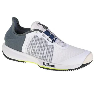 Abbildung von Wilson Herren Tennisschuhe, KAOS RAPIDE, Weiß/Grau/Grau, 47 1/3, Für Alle Bodenbeläge, Spielertypen, WRS327040E120