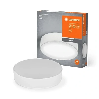 Abbildung von Ledvance Badezimmer Spegielleuchte mit Click CCT Funktion, 7W, chromfarben, 400mm Länge, Lichtfarbe per Klick von warmweiß auf kaltweiß änderbar (3000 + 4000K), für Feuchträume geeignet (IP44)