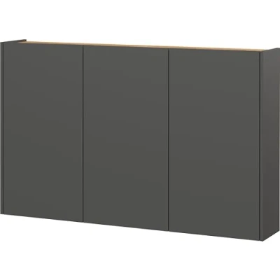 Abbildung von Germania Mehrzweckschrank 1346 549 GW Libbiano, in Graphit/Navarra Eiche Nb., mit geringer Tiefe, 138 x 87 25 cm (BxHxT)
