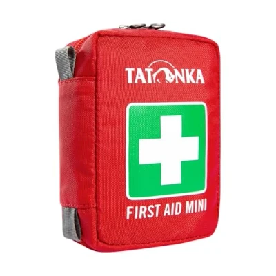 Abbildung von Tatonka First Aid Mini Erste Hilfe Set mit Inhalt (u. a. Zeckenzange) Für Outdoor, Wandern, Fahrradfahren etc. Maße: 10 x 7 4 cm rot