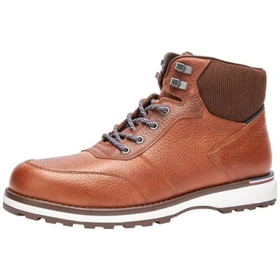 Abbildung von Tommy Hilfiger Herren Boots Warm aus Leder, Braun (Winter Cognac), 40