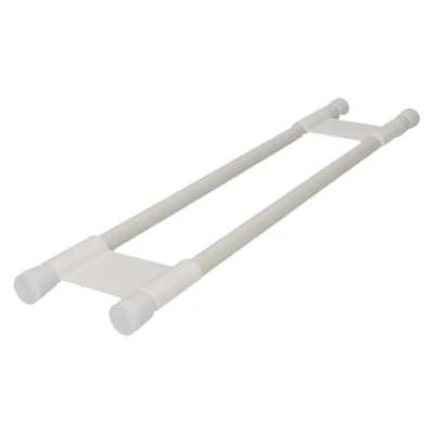 Abbildung von Cartrend Caravan 10242 Doppelhaltestangen zur Sicherung von Regalen, Schränken, im Wohnwagen, Wohnmobile, Camping, Haus, Boot, Maße 41 cm 71 cm, Hellgrau