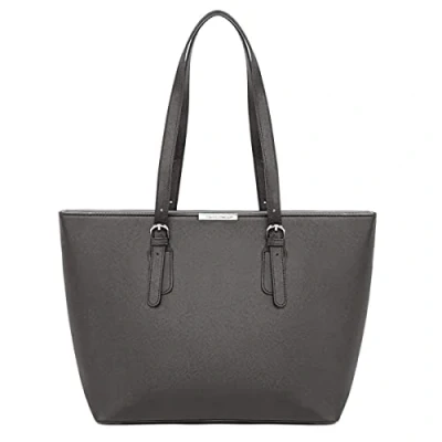 Abbildung von David Jones Damen Shopper Handtasche Frau Henkeltasche Große Tote PU Leder Tasche Schultertasche Büro Schule Einkauf Shopping Bag Large Aktentasche Arbeitstasche A4 Laptop Elegant Grau
