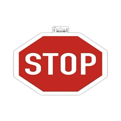 Abbildung von Exacompta 67010E Stoppschild Klebeschild 30x30cm Rot aus UV beständigem PVC Hinweisschild Schilder Warnhinweis Sticker Aufkleber Türschild