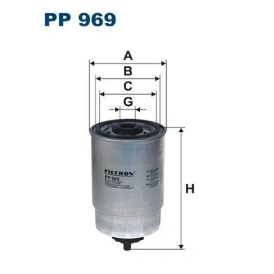 Abbildung von FILTRON PP 969 Kraftstofffilter Anschraubfilter LAND ROVER: Defender Off Road, Discovery 2