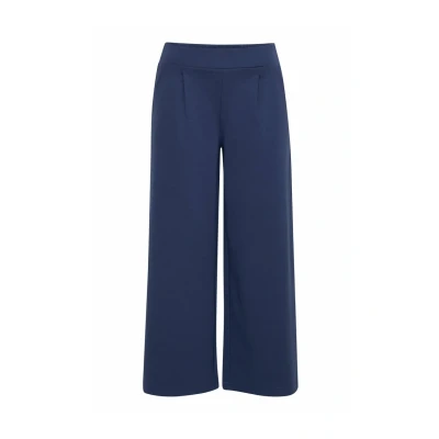 Abbildung von ICHI KATE WIDE Stoffhose, Damen, Größe: Large, Medieval blue