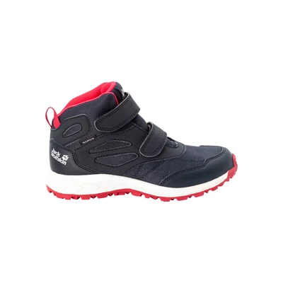 Abbildung von Jack Wolfskin Unisex Kinder Woodland Texapore Mid Vc K, Dark Blue / Pink, 30 EU