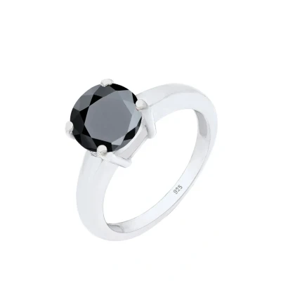 Abbildung von Elli Solitary Basic Ring, Damen, Größe: 54, Schwarz