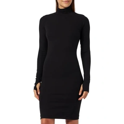 Abbildung von G Star SLIM RIB Dress MOCK L\S WMN Jerseykleid, Damen, Größe: Large, Dark black