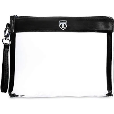 Abbildung von TRAVANDO Kulturbeutel durchsichtig 1l Kosmetiktasche Kulturtasche transparent Flüssigkeiten Reiseset Handgepäck Flugzeug Flug Reise Set Beutel Zipper Reisebeutel Tasche Zip Waschtasche