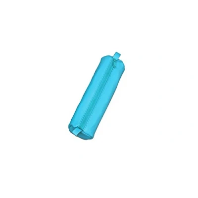 Abbildung von Alassio 43143 Schlamperrolle aus echtem Leder, Stiftetui türkis, Schlamper ca. 21 x 6 cm, Schlampermäppchen rund, Etui für Schreibgeräte, Faulenzer mit Reißverschluss