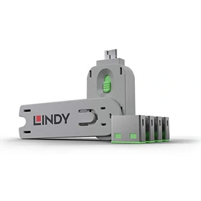 Abbildung von LINDY 40451, grün, 4 Pack + Key