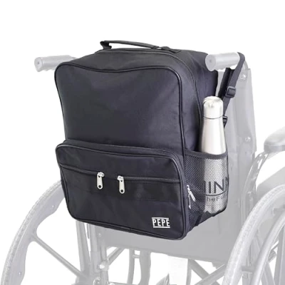 Abbildung von Rollstuhltasche Leichte Robuste Tasche für Senioren, Rollstuhl Zubehör, Ideal Gegenstände, Medikamente
