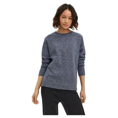 Abbildung von VERO MODA Damen VMDOFFY LS O Neck Blouse GA NOOS 10201022, Navy Blazer/Melange, S