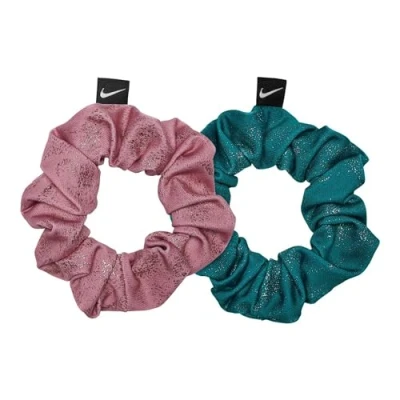 Abbildung von Nike Gathered Hair Ties 2.0 Haargummi 2er Set für Damen in der Farbe desert berry/bright spruce/white, Größe: ONE SIZE, N.100.2455.608.OS