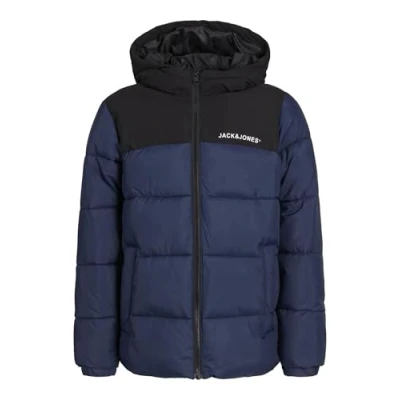 Abbildung von Jack &amp; Jones Junior Jjmoon HOOD Puffer Winterjacke für Kinder, Größe: 128, Navy blazer