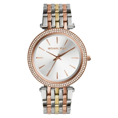 Abbildung von Michael Kors Darci Uhr silvercoloured/goldcoloured/rosegoldcoloured, Damen, Größe: One Size, Silver coloured/gold coloured/rosegold coloured
