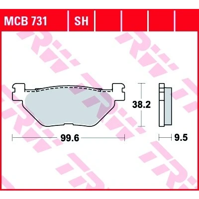 Abbildung von TRW Sinter Street MCB731SH Bremsbelagsatz