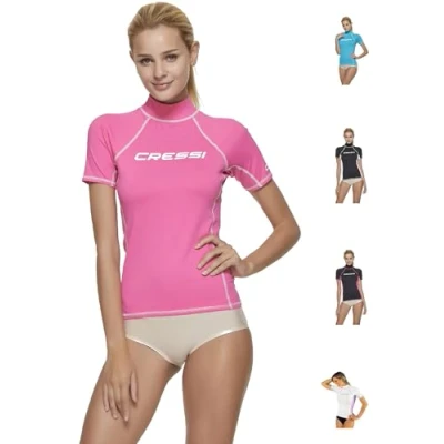 Abbildung von Cressi Damen Rash Guard Kurzarm, UV Schutz UPF 50+, Rosa, XL/5 (44)